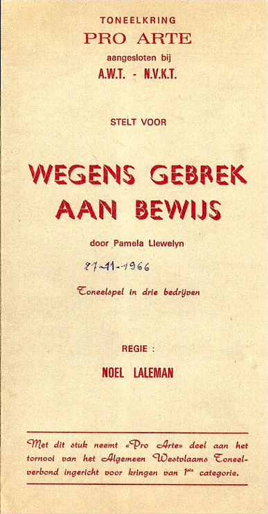 1966 Wegens gebrek aan Bewijs programma